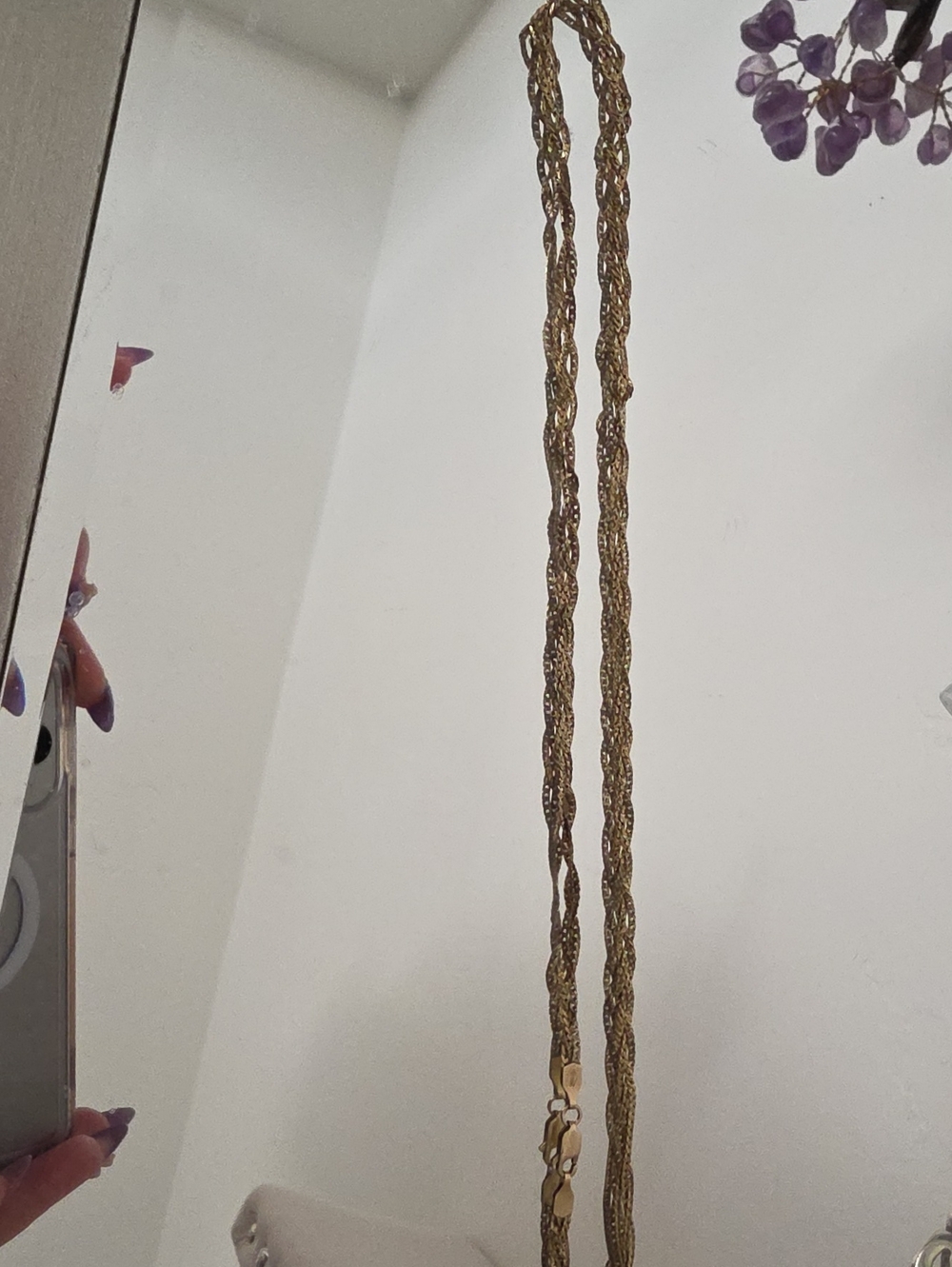 Gold Twisted Rope Chain Vintage 14k FILLED Necklace Stamped.  18" Length